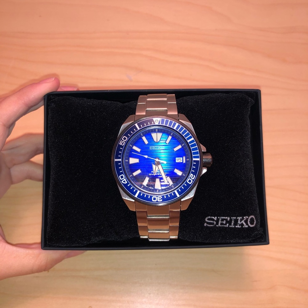 Seiko Prospex Samurai Save the Ocean SRPC93J1 44mm Japan made stainless steel